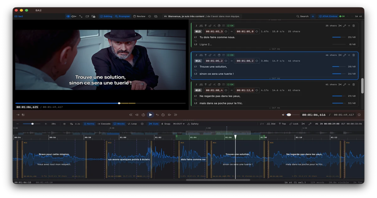 Scene Cut — Professional Subtitle Editor for macOS